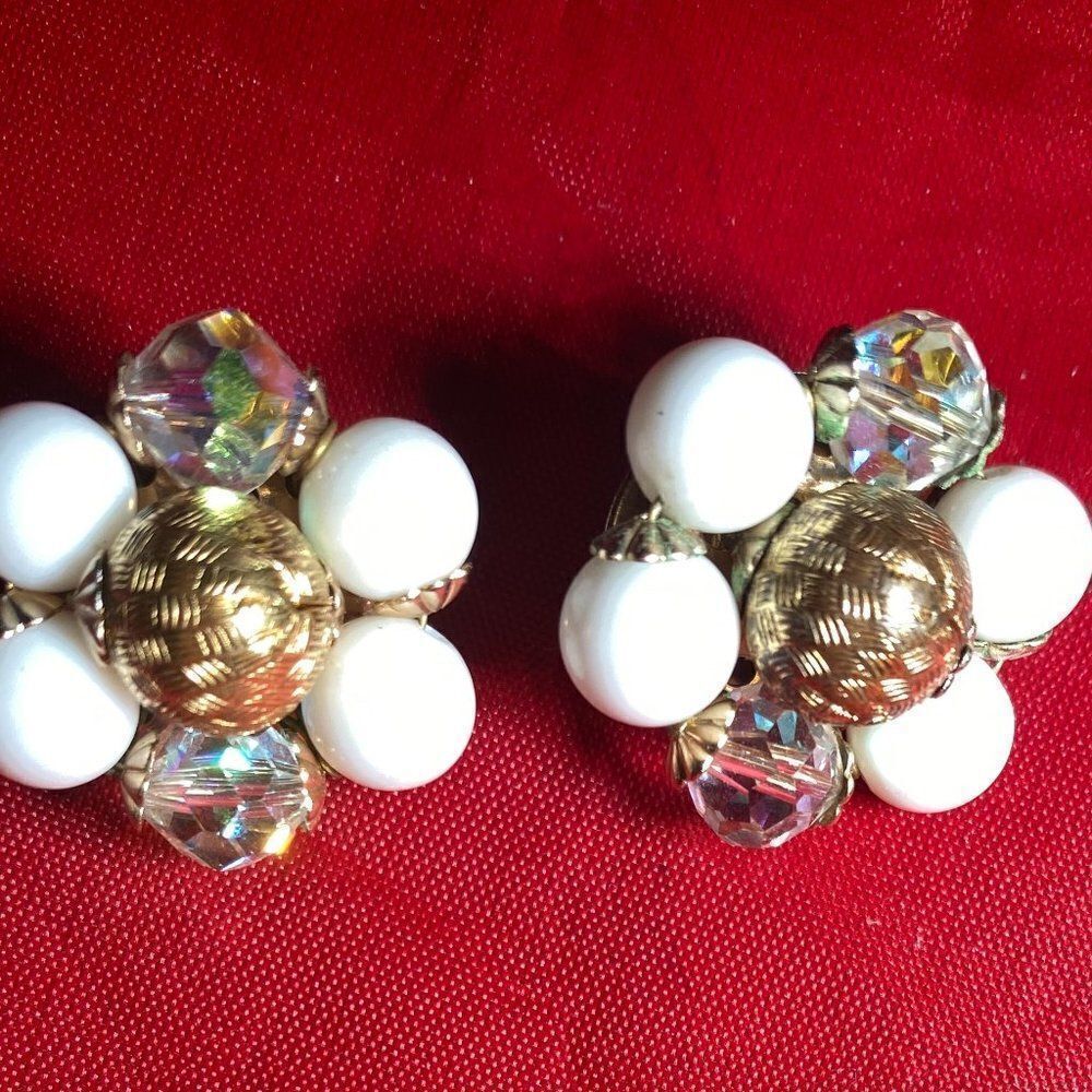 Sweet Flowers Costume Earrings -- Clip-On